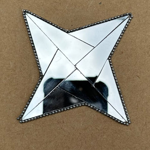 Ready-Made Star Shape Mirror Design on Transparent Sheet for Lippan Art ST-47