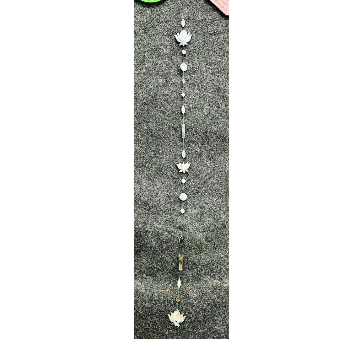 Ready-Made Silver Mirror Lotus Hanging String for Door & Wall Décor 40  INCH- ST-8