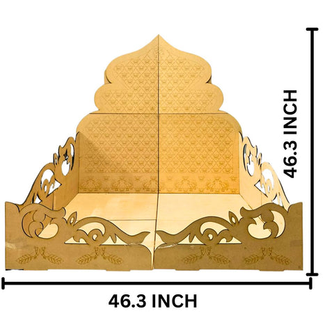 Lotus Mirror Mdf Ready Piece Sihasan (Ready Piece)-BAPS-33