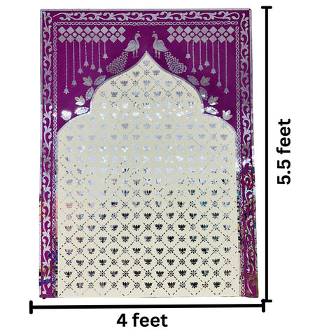 Arch Lotus Peacock Mirror Panel – (Ready Piece) - BAPS-30