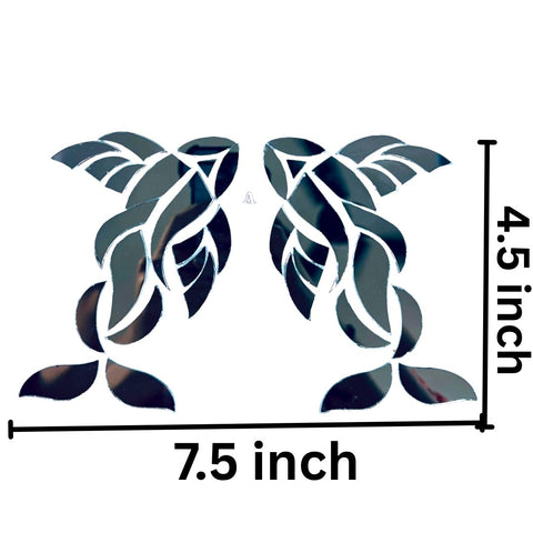 Fish Shape Glass Mirror Pair for Lippan Art & DIY Craft  -1381