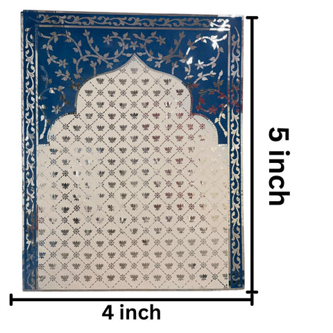 Lotus Jharokha with Floral Vine Mirror Work (Ready Piece) - BAPS-36-37