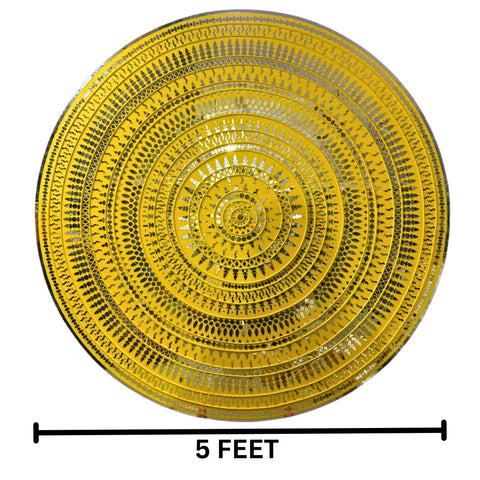 Round Mirror Mandala – Layered Lippan Art Wall Décor (Ready Piece) - BAPS-63