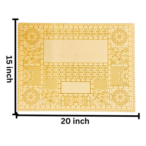Floral Mirror Mosaic MDF Board for Lippan Art & DIY Wall Decor (with mirrors)-846