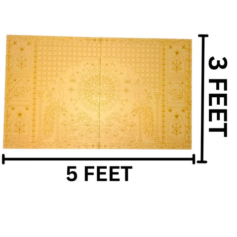 Peacock Lotus Mandala Premarked MDF Board for Lippan Art & Mirror Work - 847