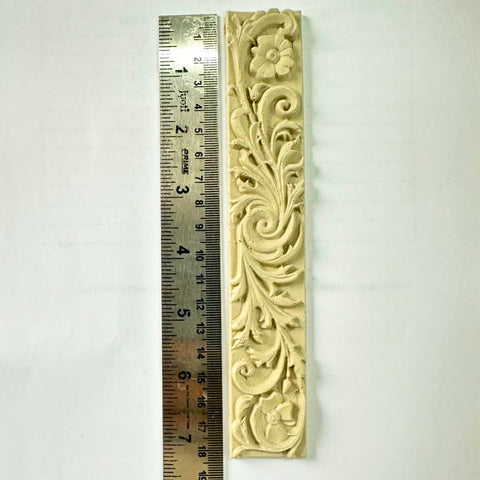 Floral Scroll Clay Border Strips for Lippan Art & DIY Décor 7.2 inch - CLAY BORDER 9