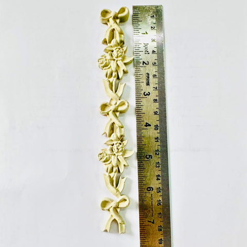 Floral Bow Clay Border Strips for Lippan Art & DIY Décor 7 inch- CLAY BORDER 10