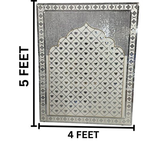 Lotus Arch Mirror Work MDF Backdrop (Ready Piece)4 * 5 FEET - BAPS-73