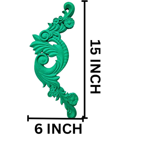 Floral Scroll Decorative Patch – Ornamental Furniture & Wall Décor Design - PATCH-4