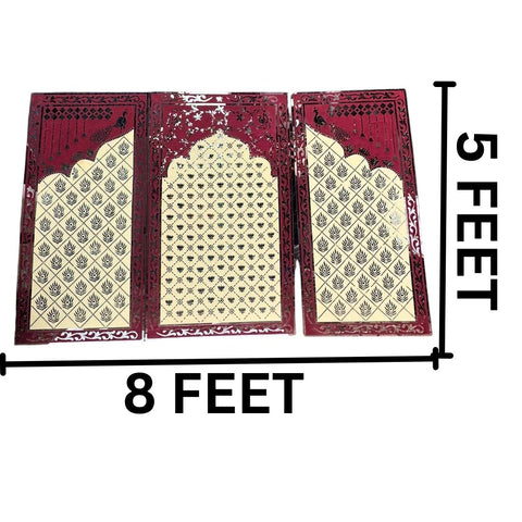 3-Piece Peacock Mirror Work Ready Backdrop Panel Set 5 * 8 FEET- BAPS-87