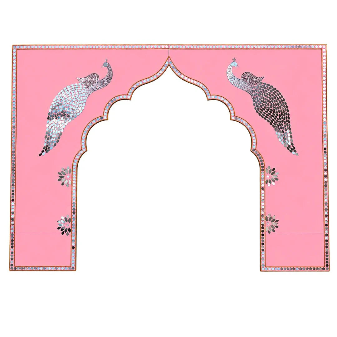 Peacock Arch Mirror Work Ready Piece for Wedding & Event Decoration - BAPS-103