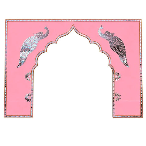 Peacock Arch Mirror Work Ready Piece for Wedding & Event Decoration - BAPS-103
