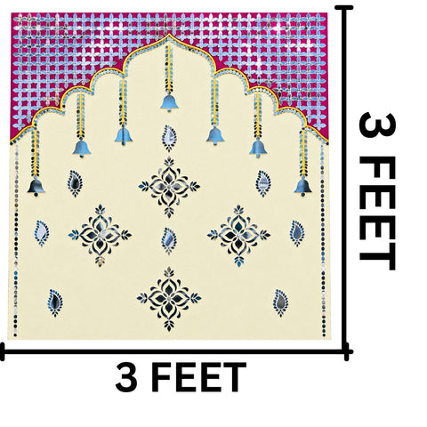 Traditional Mandap Mirror Work Ready Piece  - BAPS-97