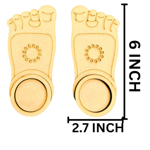 MDF Pair of Feet Pre-Marked Board for Lippan Art & DIY Craft -852