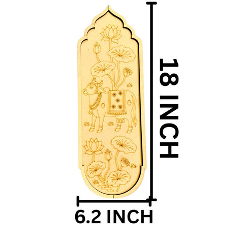 MDF Cow & Lotus Pre-Marked Board Set for Lippan Art & DIY Craft - 851