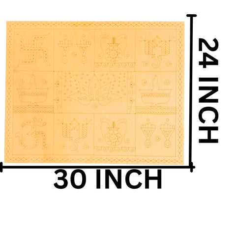 Pre-Marked MDF Board for Lippan Art, Mirror Work & DIY Traditional Décor - 848