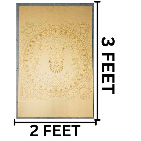 Shreenath Ji Mirror MDF Board for Lippan Art, Wall Décor & DIY Craft - 858