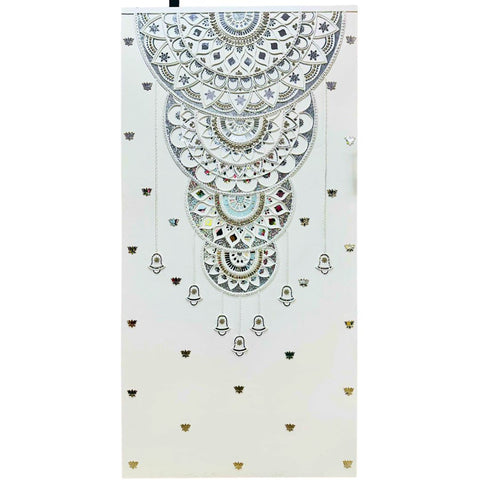 Half Mandala Hanging Panel (Only Mirror & Stencil) -10087