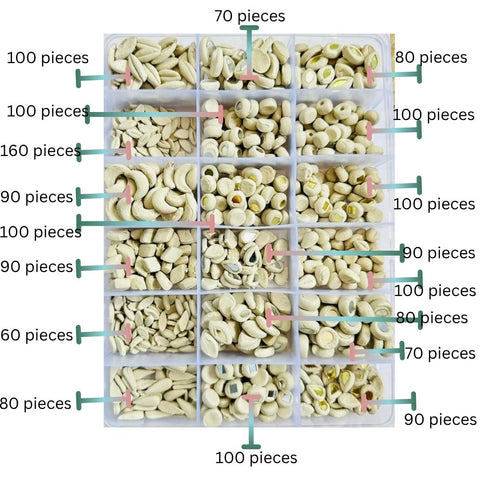 18 Shape Clay Beads Kit for Lippan Art, Mirror Work & DIY Crafts-807