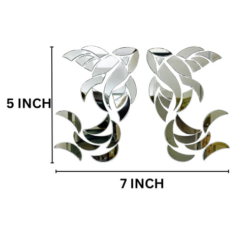 Fish Shape Mirror Wall Decor Set for Lippan Art, Home Decoration -1407