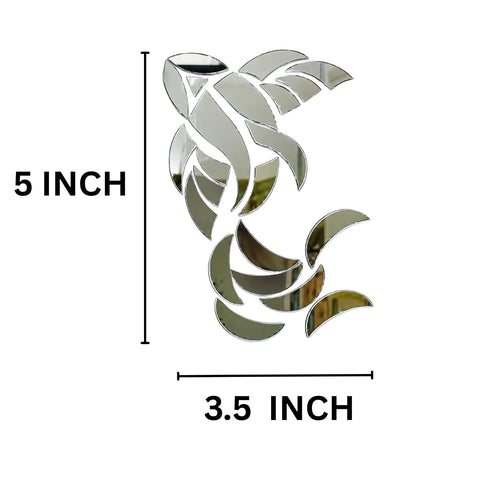 Fish Shape Mirror Wall Decor Set for Lippan Art, Home Decoration -1407