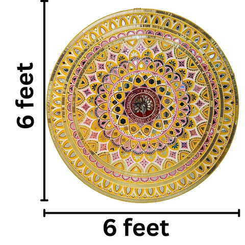 Premarked Round Mandala MDF Base for Lippan Art-812