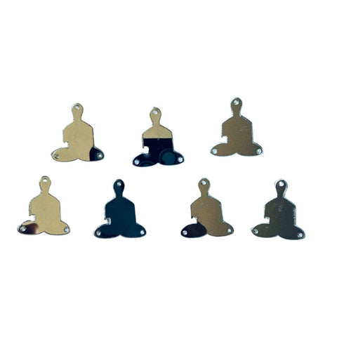 Silver & golden Acrylic Meditation Pose Mirror for Fabric Embroidery( with holes ) A-222