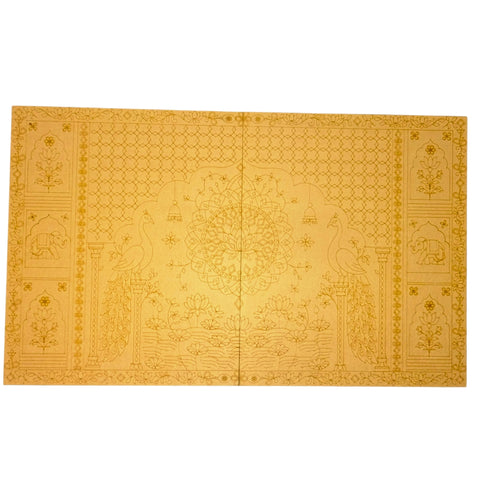 Peacock Lotus Mandala Premarked MDF Board for Lippan Art & Mirror Work - 847