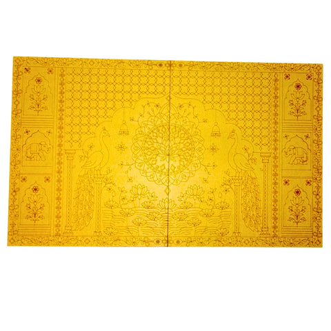 Peacock Lotus Mandala Premarked MDF Board for Lippan Art & Mirror Work - 847