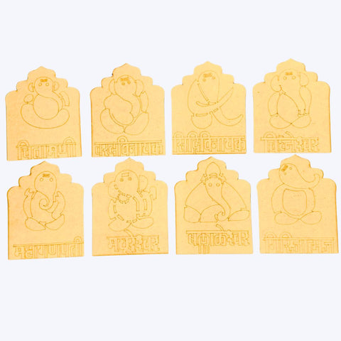 Ashtavinayak Designs Premarked Ganesh MDF for Lippan Art, Mandala Art-817