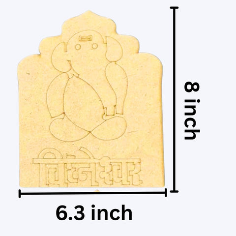 Ashtavinayak Designs Premarked Ganesh MDF for Lippan Art, Mandala Art-817