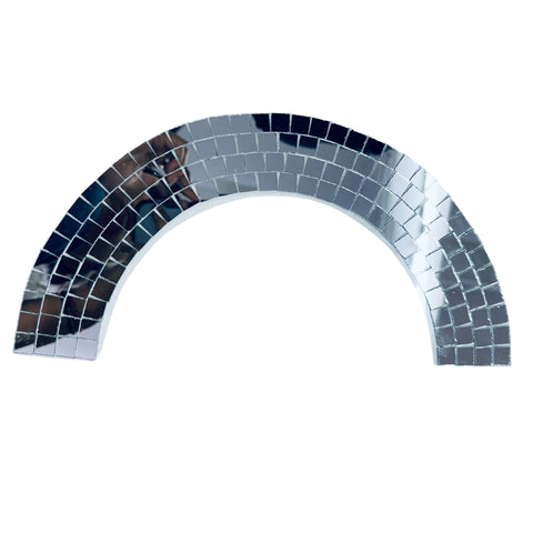 Flexible Wave Shape Mirror Strip on Transparent Sheet for DIY Wall & Home Decor--ST-26