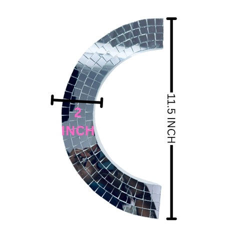 Flexible Wave Shape Mirror Strip on Transparent Sheet for DIY Wall & Home Decor--ST-26
