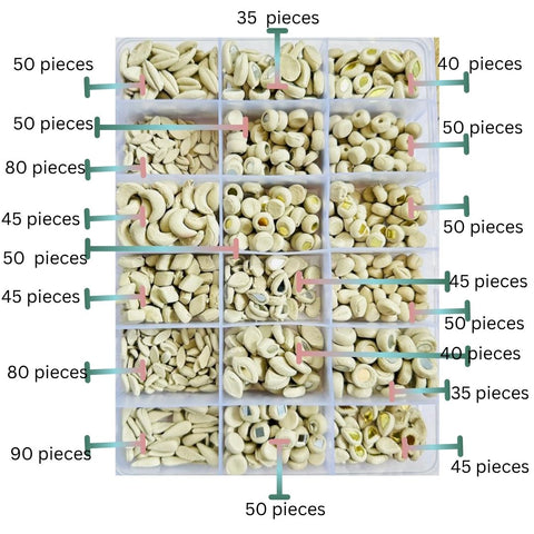 18 Shape Clay Beads Kit for Lippan Art, Mirror Work & DIY Crafts-807