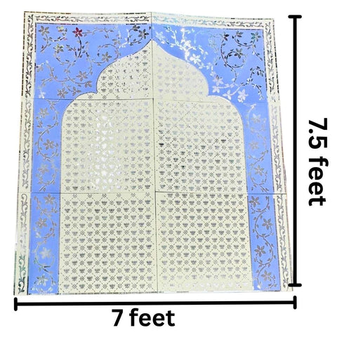 Fancy Lotus & Floral Arch Mirror Backdrop (Ready Piece) - BAPS-19