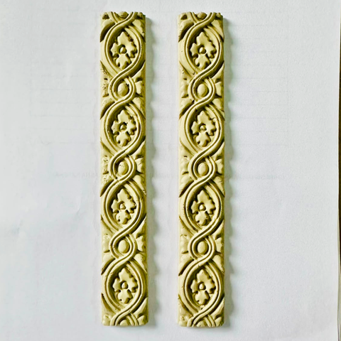Floral Vine Clay Border Strips for Lippan Art & DIY Décor 7.2 inch- CLAY BORDER 8