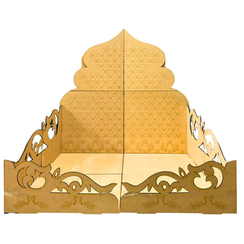 Lotus Mirror Mdf Ready Piece Sihasan (Ready Piece)-BAPS-33