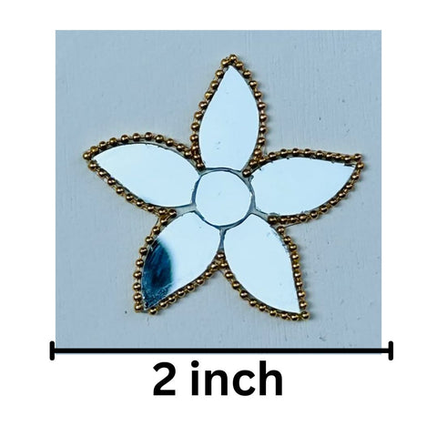 Flower Shape Mirror Ready Piece for Lippan Art, MDF & DIY Decoration ST-66