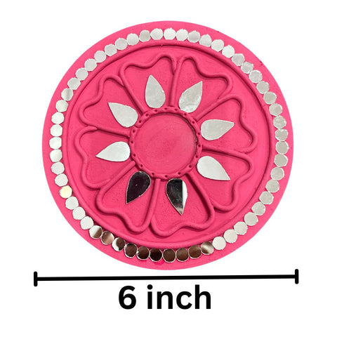 Ready-Made Round Mirror Décor Piece (Ready Piece)- BAPS-111