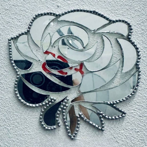 Rose Shape Mirror Ready Piece for Lippan Art & DIY Décor ST-55