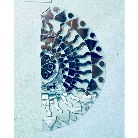 Ready-Made Floral Mirror Rangoli Décor Piece ST-72