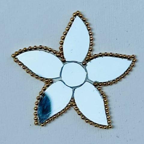 Flower Shape Mirror Ready Piece for Lippan Art, MDF & DIY Decoration ST-66