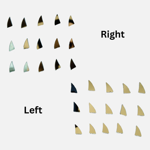 Triangle Petal Shape Silver Mirror Set – (Left & Right) for Lippan Art-TR_1