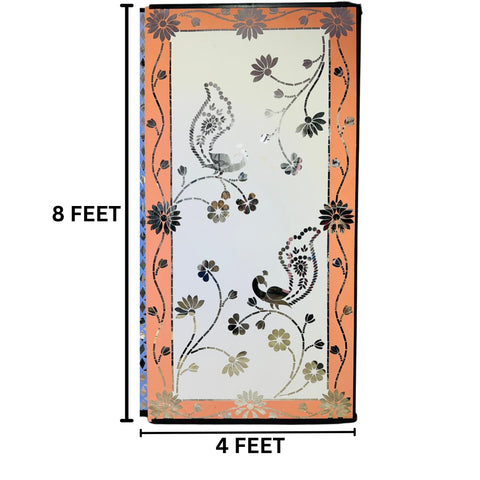 Peacock Floral Premarked MDF Board for Lippan Art & DIY Wall Decor-1385