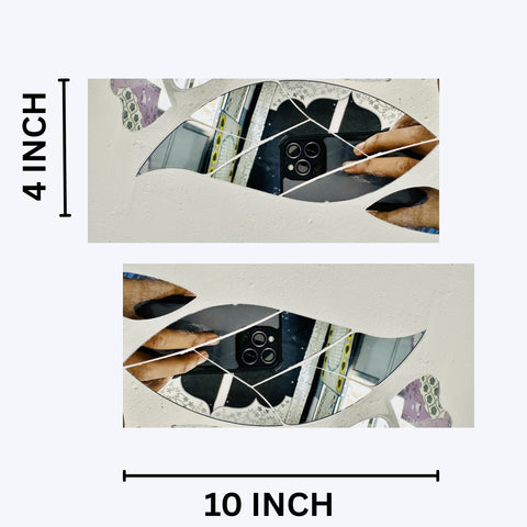 Decorative lef Shape Glass Mirror Pieces-1396