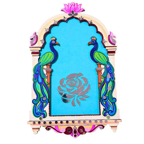Rose Flower Shape Silver Mirror for Lippan Art & DIY Craft-1406