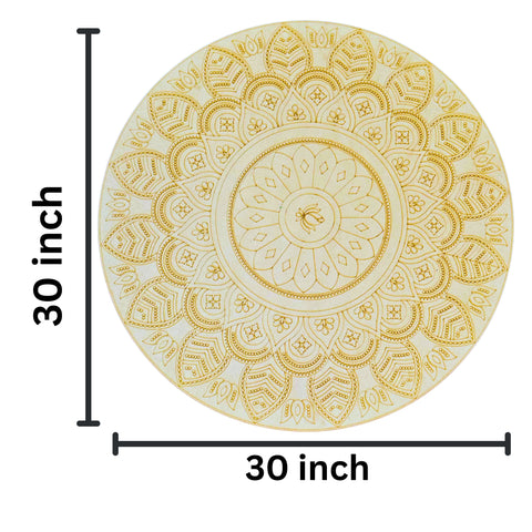 Premarked Mandala MDF Board for Lippan Art & Mirror Work-781