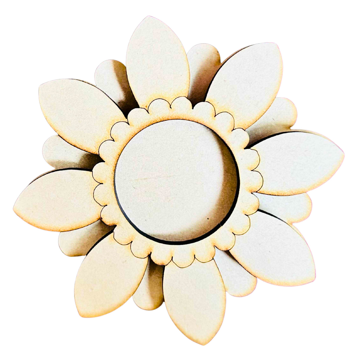 Sunflower Shape MDF Candle Holder-783