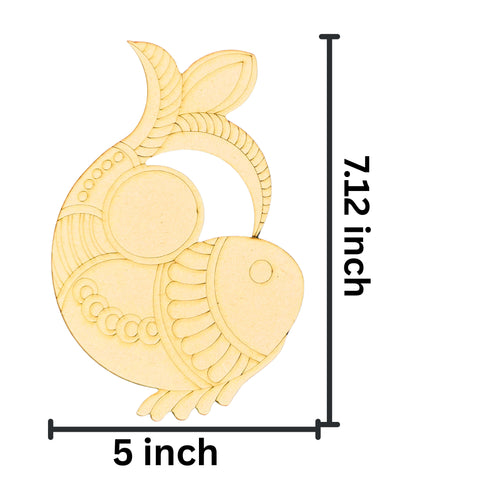 Fish Pair MDF Decorative Wall Hanging Set (Left & Right Pair)-776