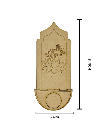 Mdf fancy flute shape candle holder-488